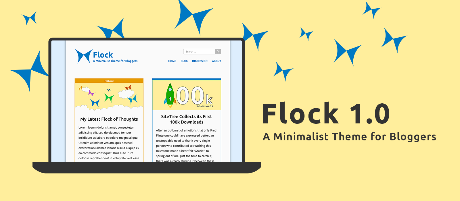 Flock: A Minimalist WordPress Theme for Bloggers
