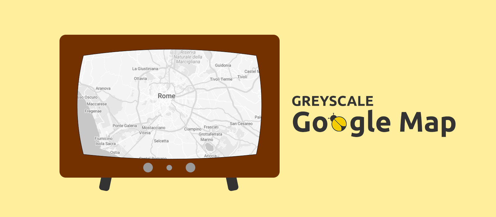 How to Repaint in Greyscale an Interactive or Static Google Map